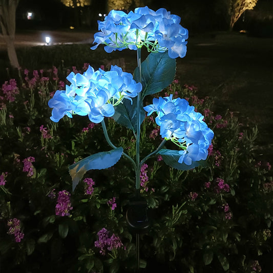 Hydrangea Flower Solar LED Light Outdoor Garden