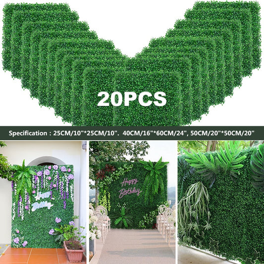 Artificial Plants Grass Wall Panel Boxwood